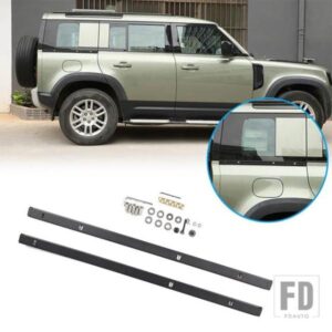 ランドローバーディフェンダー 110 2020-2024 合金黒リアウィンドウアンダー拡張スロットキット車外装アクセサリー