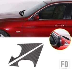 2005-2012 BMW 3 シリーズ E90 ソフトカーボン車外装 A ピラートライアングル装飾ステッカーアクセサリー 2 個