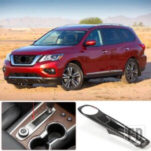 日産パスファインダー 2013-2018 ABS カーボンカースタイリングカーセンター制御ギアボックスカバーステッカーカーインテリアアクセサリー