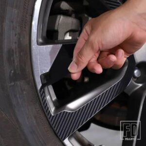日産パスファインダー 2013-2018 PVC カーボンホイールハブリムスクラッチフィルムデカールトリムステッカーカーアクセサリー