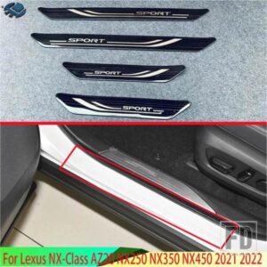 レクサス NX クラス AZ20 NX250 NX350 NX450 2021 2022 ステンレス OOUSIDE ドアシルパネルスカッフプレートキックステップトリムカバー