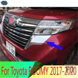 トヨタルーミー 2016-2020 飾るアクセサリー ABS クロームフロントヘッドライトヘッドライトランプトリム