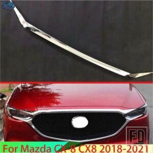 マツダ CX-8 CX8 2018-2021 ABS クロームフロントフードボンネットグリルグリルバンパーリップメッシュトリムカバーモールドカースタイリングキット STICKE