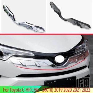 トヨタ C-HR CHR AX10 2019-2022 ABS クロームフロントセンターメッシュグリルグリルカバーラジエーターストリップトリム装飾