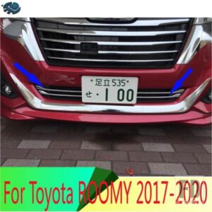 トヨタルーミー 2016-2020 カーアクセサリー ABS クロームフロントアンダーセンターメッシュグリルカバーラジエーターストリップトリム装飾