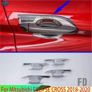 三菱エクリプスクロス 2018-2024 カーアクセサリー ABS クロームドアハンドルボウルカバーカップキャビティトリムインサートキャッチモールド