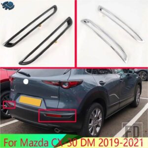 マツダ CX-30 DM 2019-2021 カーアクセサリー ABS クロームリアリフレクターフォグライトランプカバートリムベゼルフレームスタイリングガーニッシュ