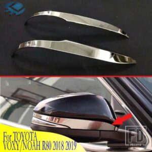 トヨタヴォクシー/ノア R80 2018-2021 ステンレスサイドミラーリアビューウイングクロームカバートリムモールドベゼルカースタイリング 2019