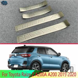 トヨタライズ Z A200A A200 2019-21 ステンレス OOUSIDE ドアシルパネルスカッフプレートキックステップトリムカバープロテクター
