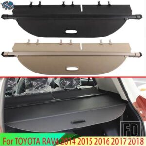 トヨタ RAV4 2014-18 アルミ + キャンバスリアカーゴカバープライバシートランクスクリーンセキュリティシールドシェードアクセサリー