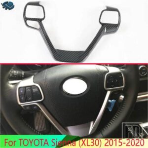 トヨタシエナ XL30 2015-2020 カーアクセサリーステアリングホイールパネルカバーベゼルトリムインサートバッジモールドガーニッシュ