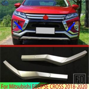 三菱エクリプスクロス 2018-2024 カーアクセサリー ABS クロームフロントグリルアクセントカバーアンダートリムモールドスタイリングベゼル