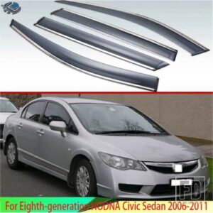 第 8 世代ホンダ シビック セダン 2006-2011 プラスチック外装バイザーベントシェードウィンドウサンレインガードディフレクター 4 個