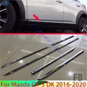 マツダ CX-3 DK 2016-2020 カーアクセサリー ABS クロームサイドドアラインガーニッシュボディトリムアクセントモールドカバーベゼルプロテクター