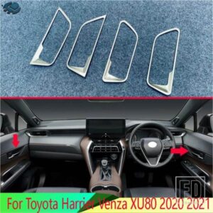 トヨタハリアーヴェンザ XU80 2020 2021 カーアクセサリー ABS インナードアハンドルカバーキャッチボウルトリム挿入ベゼルフレームガーニッシュ