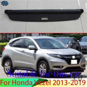ホンダヴェゼル 2013-2019 2014 2015 2016 アルミ + キャンバスリアカーゴカバープライバシートランクスクリーンセキュリティシールドシェードアクセサリー