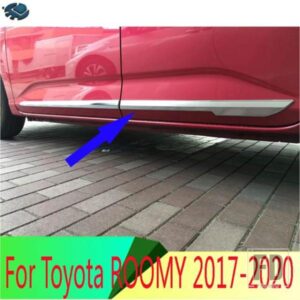 トヨタルーミー 2016-2020 ABS クロームサイドドアラインガーニッシュボディトリムアクセントモールドカバーベゼルスタイリングプロテクター
