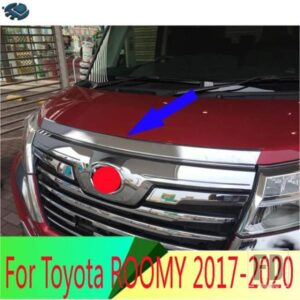 トヨタルーミー 2016-2020 フロントフードボンネットグリルグリルバンパーリップメッシュトリムカバーモールドカースタイリングキットステッカー
