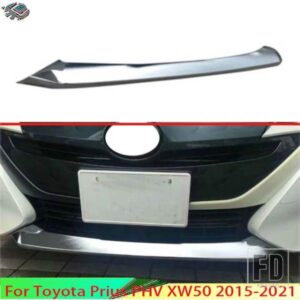 トヨタ プリウス XW50 PHV 2015-2021 飾るアクセサリー ABS クロームメッキ前バーバンパーカバーシールドトリム 2016 2017