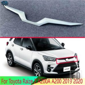 トヨタライズ Z A200A A200 2019 2020 ABS クロームフロントフードボンネットグリルグリルバンパーリップメッシュトリムカバーモールドキットステッカー