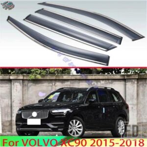 ボルボ XC90 2015-2018 プラスチック外装バイザーベントシェード窓日雨ガードディフレクター 4 個 2016 2017