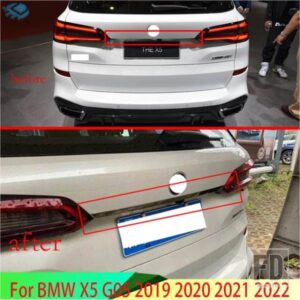 BMW X5 G05 2019-2024 2021 2022カーアクセサリーテールゲートグラブハンドルカバーステンレスリアブーツドアトリムカバートランク蓋