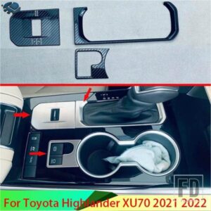トヨタハイランダー XU70 2021 2022 カーアクセサリー ABS クロームギアシフトパネルセンターコンソールカバートリムフレーム