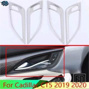 キャデラック CT5 2019 2020 カーアクセサリーステンレスインナードアハンドルカバーキャッチボウルトリム挿入ベゼルフレームガーニッシュ