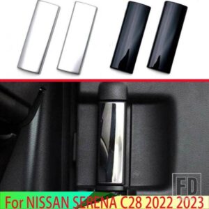 日産セレナ C28 2022 2023 カーアクセサリーピアノブラックミドルインテリアドアハンドルカバートリムインテリアスタイリング