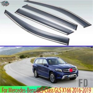 メルセデスベンツ GLS クラス GLS X166 2016-2019 プラスチック外装バイザーベントシェード窓日雨ガードディフレクター 4 個 2017 2018
