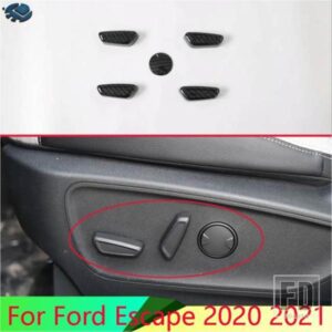 フォードエスケープクーガ 2020 2021 カーアクセサリーカーボンスタイルインテリアインナーシート調整スイッチノブボタンカバートリム