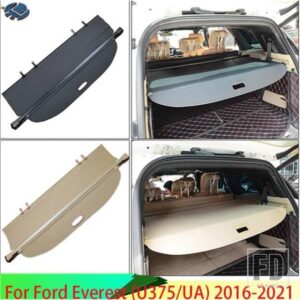 フォードエベレスト U375/UA 2016-2021 カーアクセサリーアルミ + キャンバスリアカーゴカバープライバシートランクスクリーンセキュリティシールドシェード