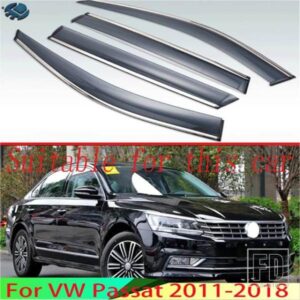 VW パサート 2011-2018 プラスチック外装バイザーベントシェード窓日雨ガードディフレクター 4 個 2012-17