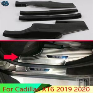 キャデラック XT6 2019 2020 ステンレスインナー内側ドアドアシルパネルスカッフプレートキックステップトリムカバープロテクター