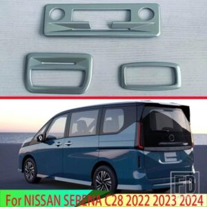 日産セレナ C28 2022 2023 カーアクセサリー ABS ピアノブラックインテリアライト読書灯トリムカバー