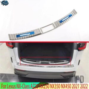 レクサス NX クラス AZ20 NX250 NX350 NX450 2021 2022 ステンレスリアトランクスカッフプレートドアドアシルカバーモールドガーニッシュ
