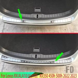 レクサス RX ALA10/ALH10RX350 450H 500H 2022 2023 ステンレスリアバンパー窓枠外側トランク装飾