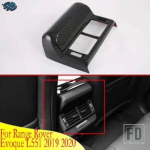 レンジローバー EVOQUE L551 2019 2020 カーアクセサリーカーボンスタイルメッキアームレストボックスリアエアベントフレームトリムカバー