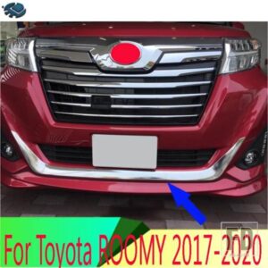 トヨタルーミー 2016-2020 ABS クロームメッキ前バーバンパーカバーシールドトリムモールドアンダーグリルスタイリング