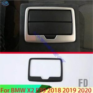 BMW X2 F39 2018 2019 2020 カーアクセサリー ABS クロームリアドリンクカップホルダークロームトリムカバーベゼルサラウンドフレーム