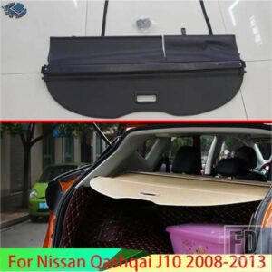 日産キャシュカイ J10 2008-2013 アルミ + キャンバスリアカーゴカバープライバシートランクスクリーンセキュリティシールドシェードアクセサリー