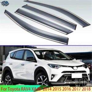 トヨタ RAV4 XA40 2014-18 プラスチック外装バイザーベントシェード窓日雨ガードディフレクター 4 個