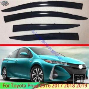 トヨタ プリウス 2016-19 プラスチック外装バイザーベントシェード窓日雨ガードディフレクター 4 個