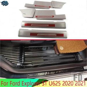 フォードエクスプローラー ST U625 2020 2021 カーアクセサリーステンレスドアドアシルパネルスカッフプレートキックステップトリムカバープロテクター