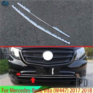 メルセデス ベンツ ヴィト W447 2017 2018 カーアクセサリー ABS クロームフロントグリルアクセントカバーアンダーメッシュトリム