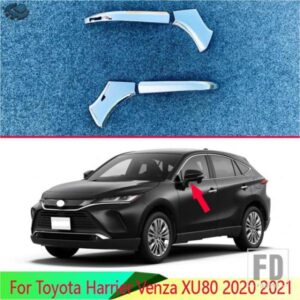 トヨタハリアーヴェンザ XU80 2020 2021 ABS クロームサイドミラーリアビューウイングクロームカバートリムモールドベゼルスタイリング