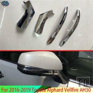 2016-2019 トヨタアルファードヴェルファイア AH30 カーアクセサリー ABS クロームドアサイドミラーカバートリム