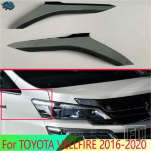 トヨタ ヴェルファイア 2016-2020 カーアクセサリー ABS クロームフロントヘッドライトヘッドライトランプカバートリムモールドフレーム