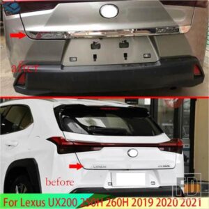 レクサス UX200 250H 260H 2019-22 ステンレステールゲートトリムリアトランクモールディングベゼルスタイリングステッカーガーニッシュ