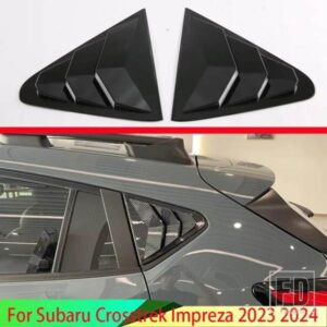 スバル CROSSTREK インプレッサ 2023 2024 カーアクセサリー ABS サイドドアリアビューウィンドウスポイラーカバートリムインサートガーニッシュベゼル